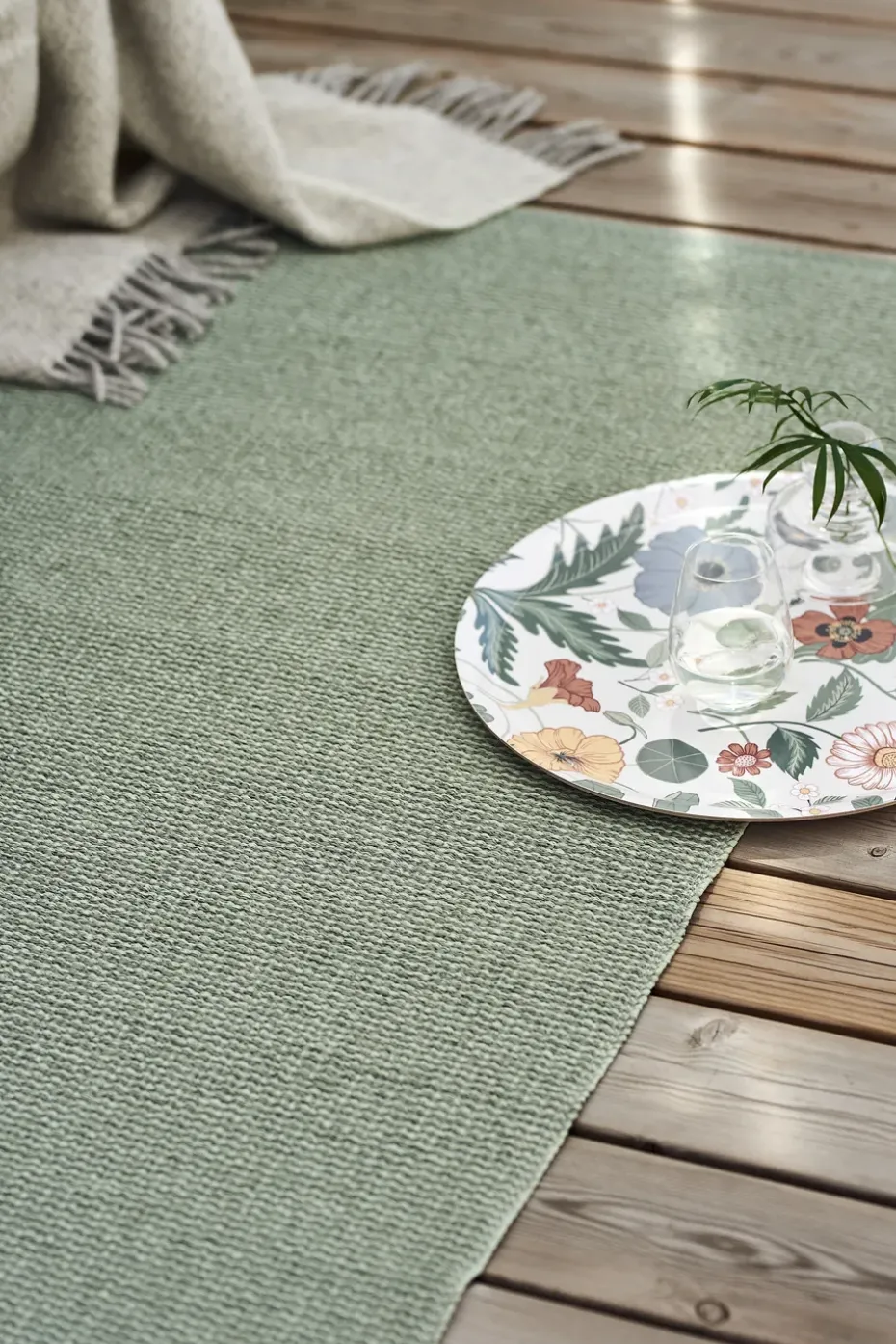 Alfombra de plástico Mellow verde, 200x300cm