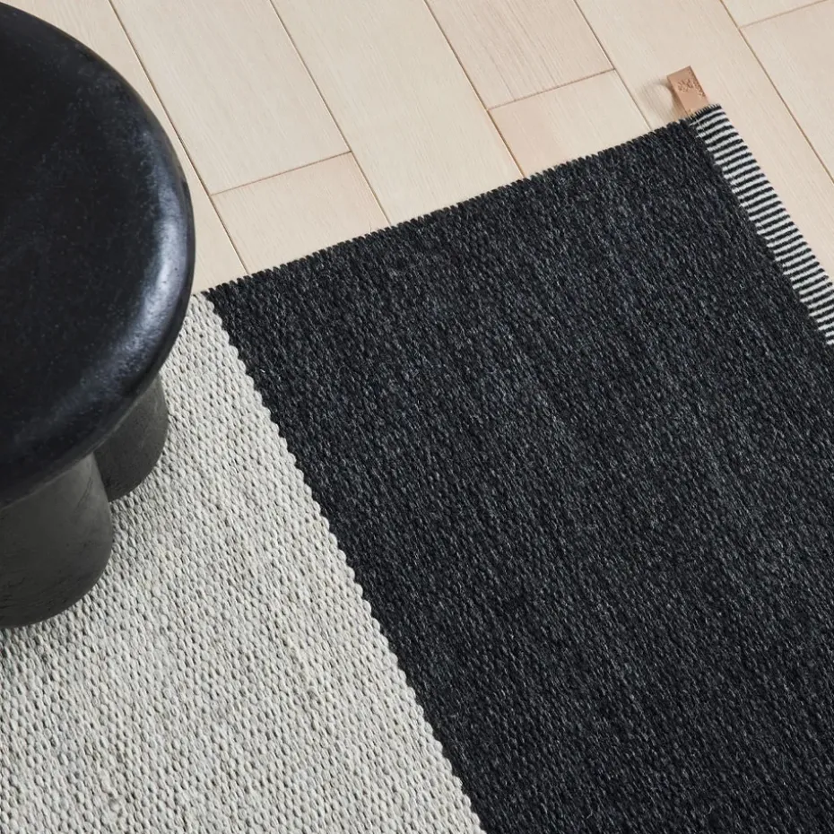 Alfombra de recibidor Wide Stripe Icon, Midnight black 200x85 cm