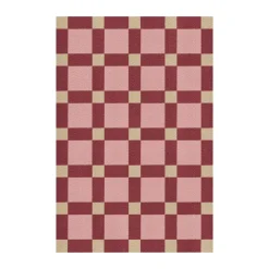 Alfombra de yute Evelina Kroon 250x350 cm, Plum punsch