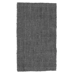 Alfombra de yute, gris oscuro, 70 x 120 cm