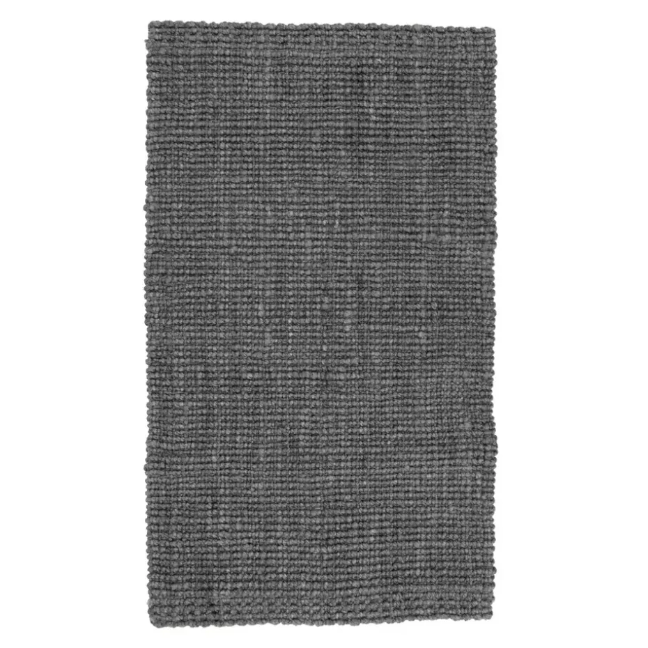 Alfombra de yute, gris oscuro, 70 x 120 cm