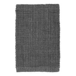 Alfombra de yute, gris oscuro, 60 x 90 cm