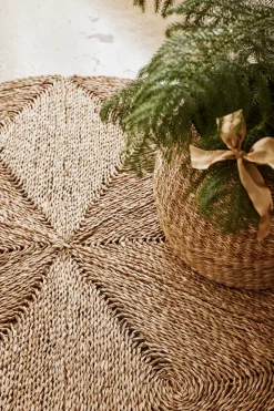 Alfombra Esther Star Ø120 cm, Natural