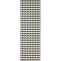 Alfombra Gittan, negro, 70 x 150 cm