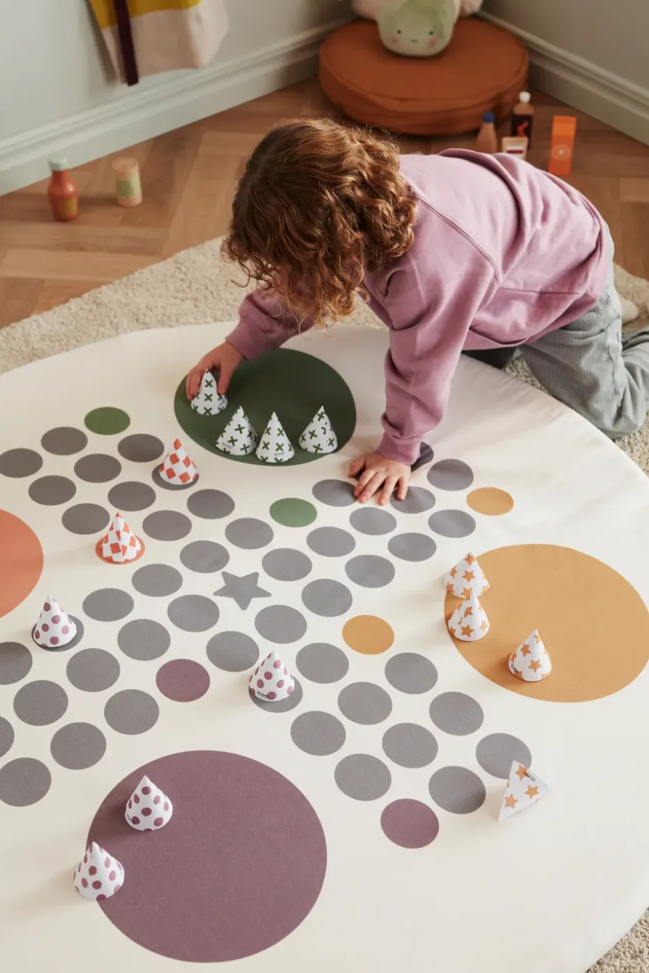 Alfombra Kid's Base para juego de mesa Ø110 cm, Blanco