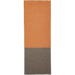 Alfombra Moor mud (negro-terracota), 70x200 cm
