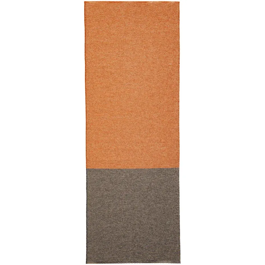 Alfombra Moor mud (negro-terracota), 70x200 cm