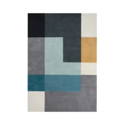 Alfombra Ometri, Aqua, 200x300 cm, aqua, 200x300 cm