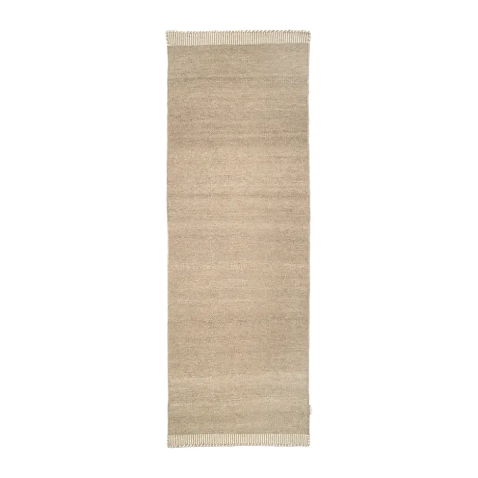 Alfombra pasillera Pure , Beige natural, 80x250 cm