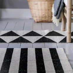 Alfombra plástico Rime, negro, 70 x 150 cm