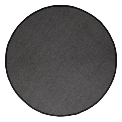 Alfombra redonda Jenny Sisal, Negro Ø250 cm