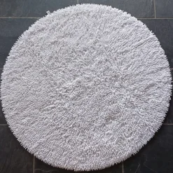 Alfombra redonda Rasta Ø120 cm, Blanco