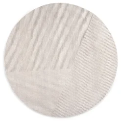Alfombra redonda Row Ø200 cm, Gris claro