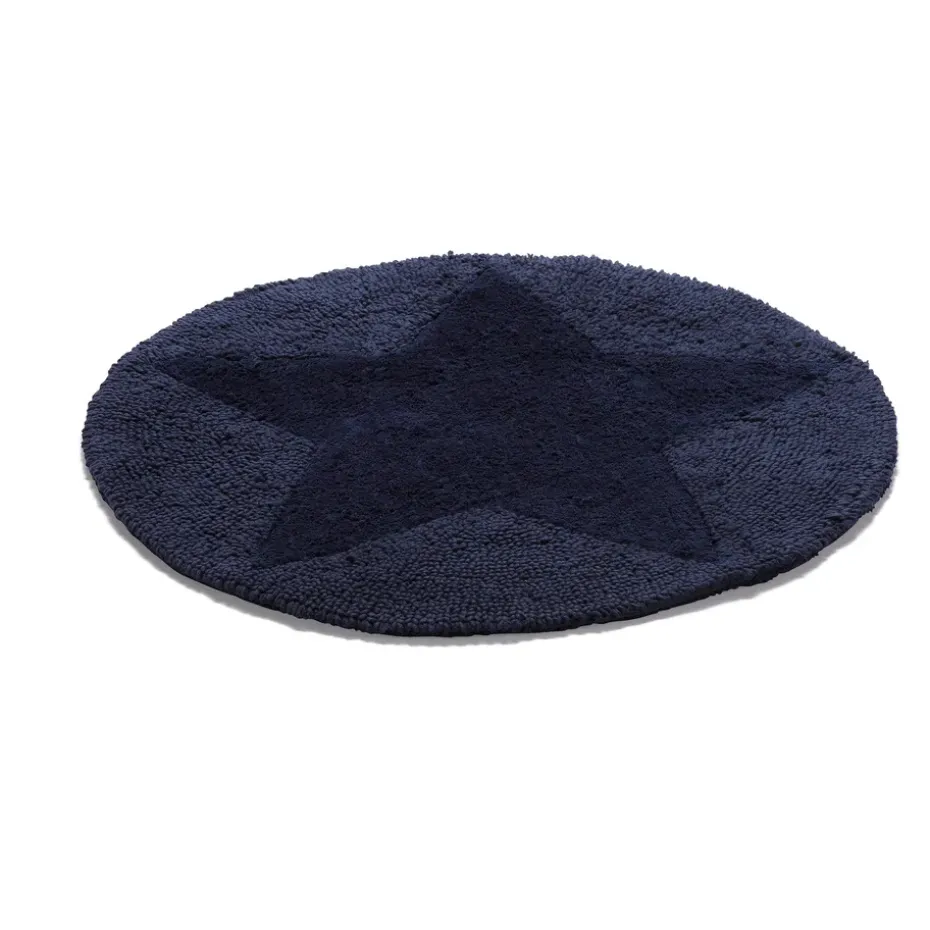 Alfombra redonda Star, azul marino