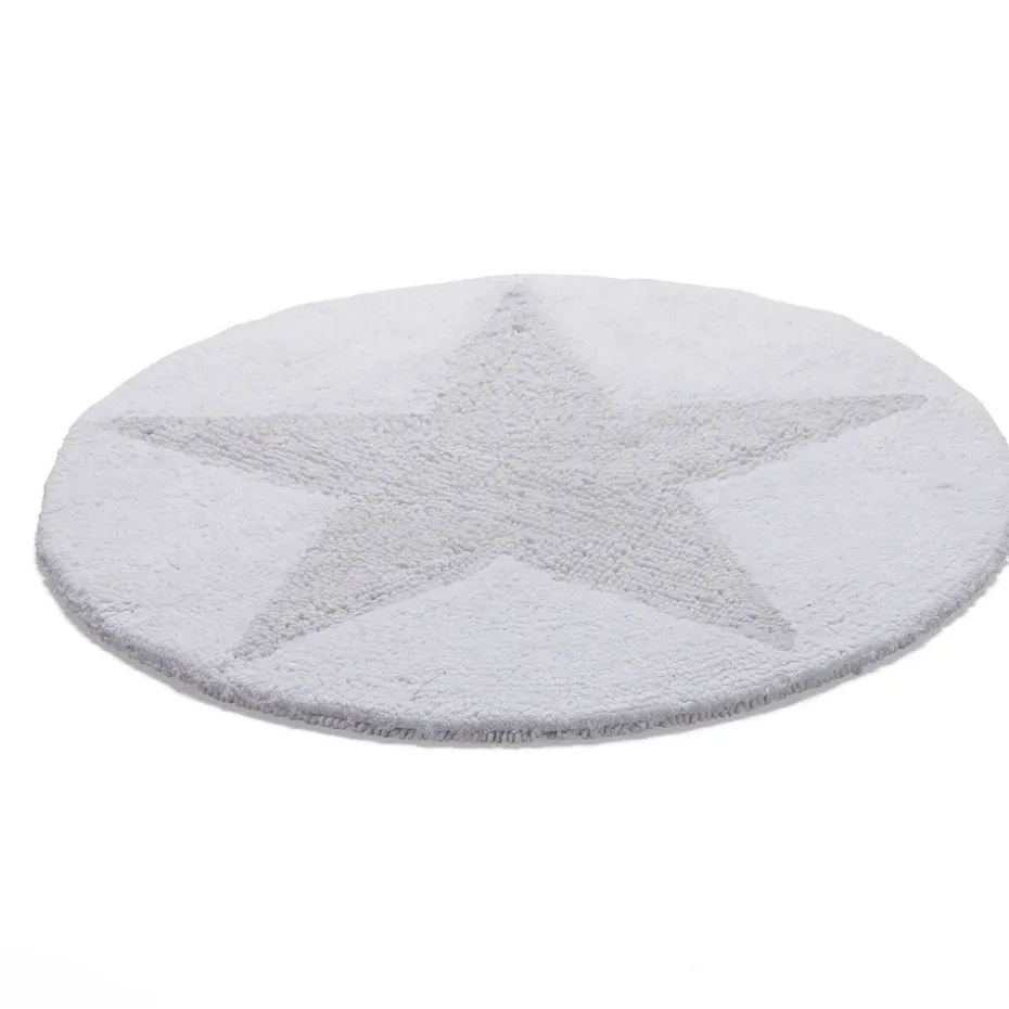 Alfombra redonda Star, blanco