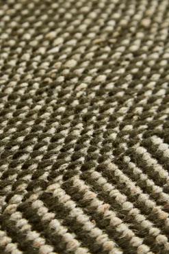 Alfombra Rombo verde musgo, 90x140 cm