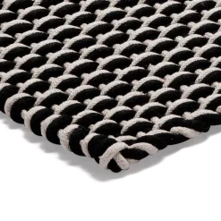 Alfombra Rope, negro, 50 x 80 cm