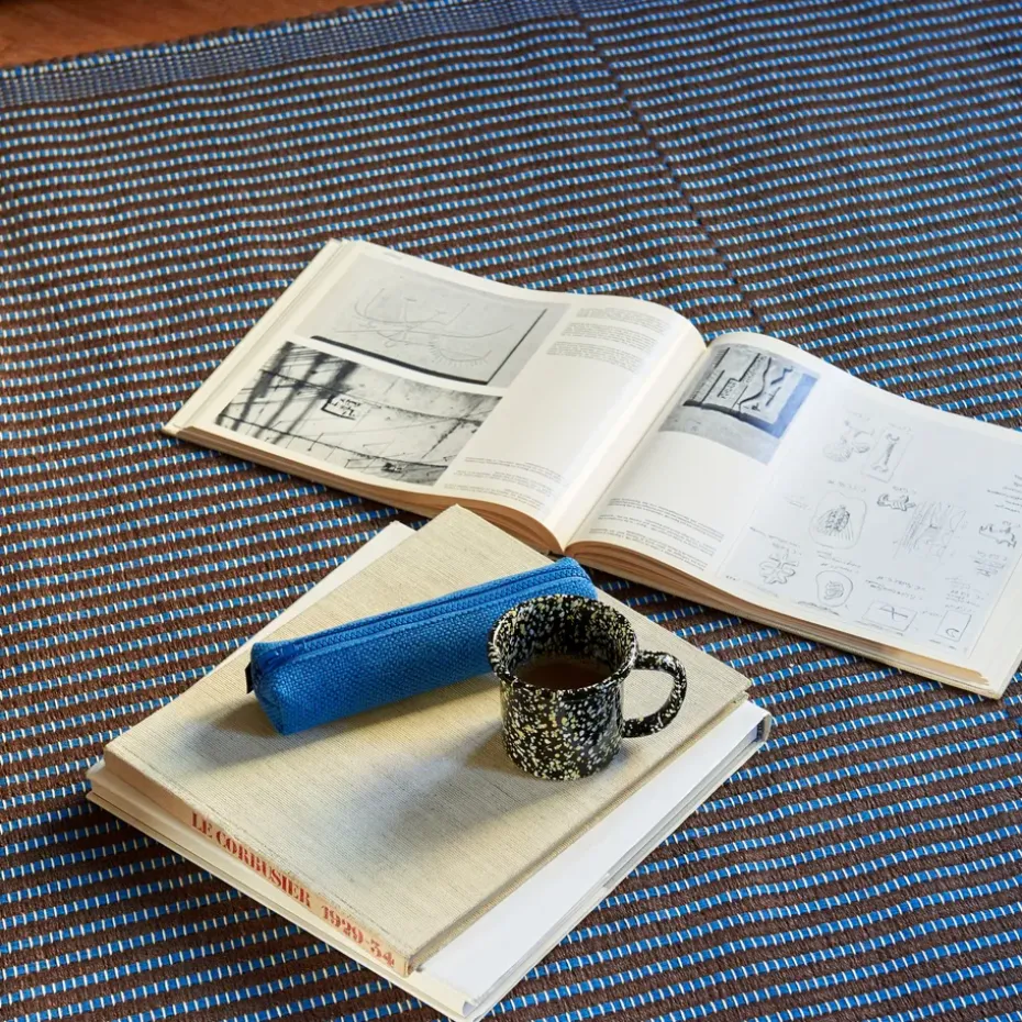 Alfombra Tapis 140 x 200 cm, Chestnut-blue