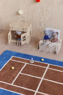 Alfombra Tennis, Caramel-Optic blue, 88x150 cm
