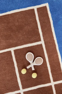 Alfombra Tennis, Caramel-Optic blue, 88x150 cm