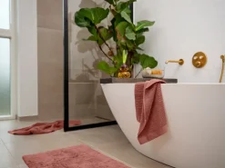 Alfombrilla de baño Tiles, Peach red
