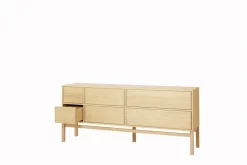 Aparador Hylte 6 cajones 172x73 cm, Roble
