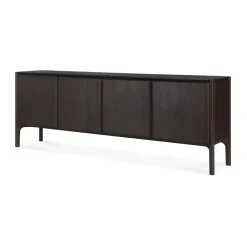 Aparador PI, Teca dark brown, 4 puertas