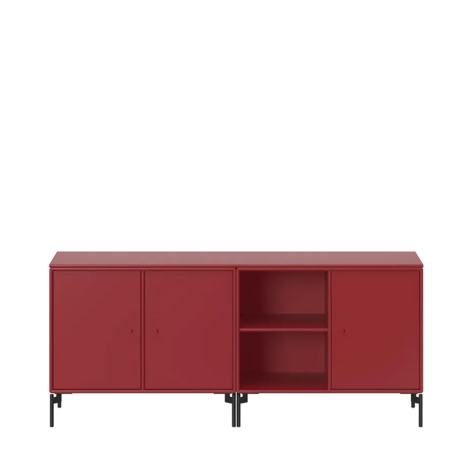 Aparador Save, Beetroot 165, patas lacadas en negro
