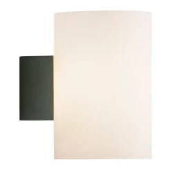 Aplique de pared Evoke L, Antracita-vidrio opalino