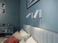 Aplique de pared Pipeline, Blanco mate