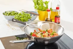 Apollo 7 sartén wok de acero inoxidable 7-ply, Ø30 cm