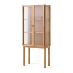 Armario con puertas de vidrio Curiosity glasdörr 168 cm, Oak