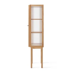 Armario con puertas de vidrio Curiosity glasdörr 168 cm, Oak