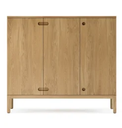 Armario Prio Hög, Roble aceite natural, puerta de madera