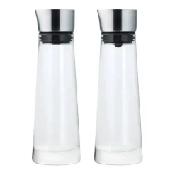 Azucarero y lechera Macchiato, Vidrio-acero inoxidable