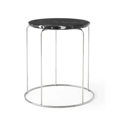 Balda superior Wire Stool VP11 Ø38 cm, Nero Marquina mármol