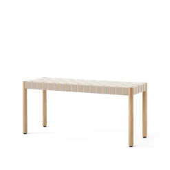 Banco Betty TK4, Oak, asiento de banda de lino trenzada