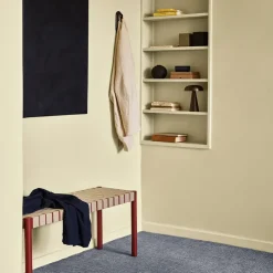 Banco Betty TK4, Oak, asiento de banda de lino trenzada
