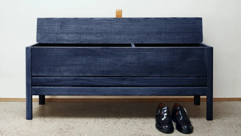 Banco con almacenamiento A Line 111 cm, Indigo Blue Special Edition