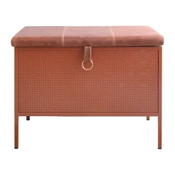Banco con cajón Frank, Cinnamon-vintage cognac