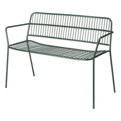 Banco con reposabrazos Eden, Forest green
