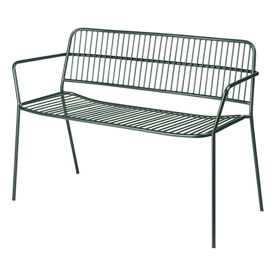 Banco con reposabrazos Eden, Forest green