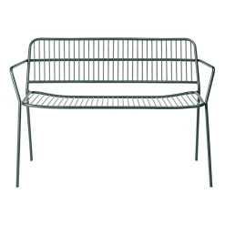 Banco con reposabrazos Eden, Forest green
