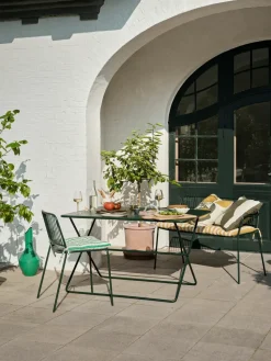 Banco con reposabrazos Eden, Forest green