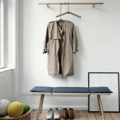 Banco Georg, Roble sin tratar, incluye cojín beige