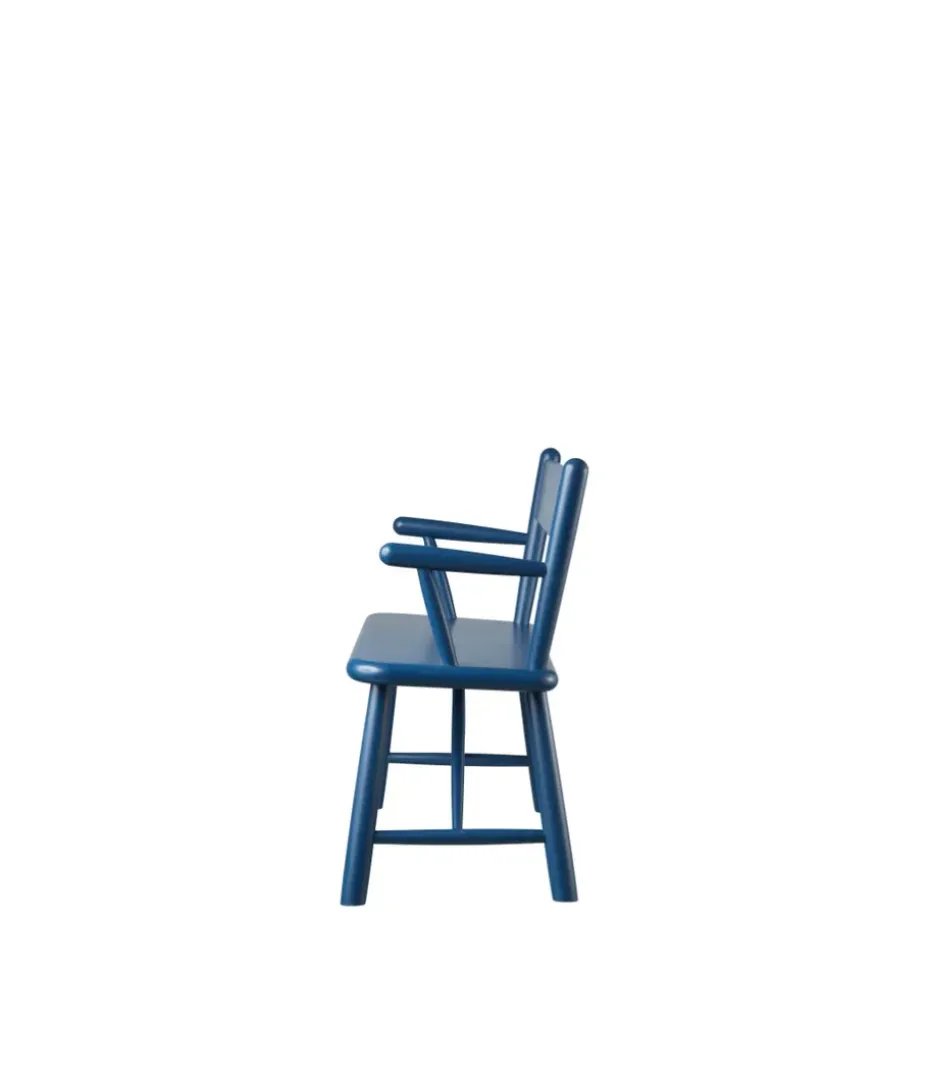 Banco infantil P11, Beech blue painted