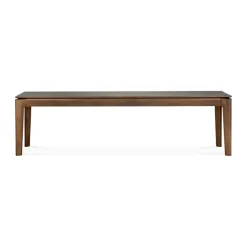 Banco para libros, Teca tintada oscura 166 cm