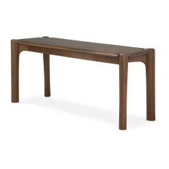 Banco PI 126x35 cm, Lackad teak brown