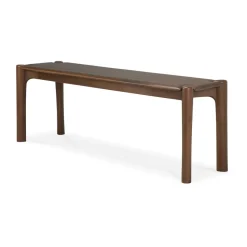 Banco PI 146x35 cm, Lackad teak brown