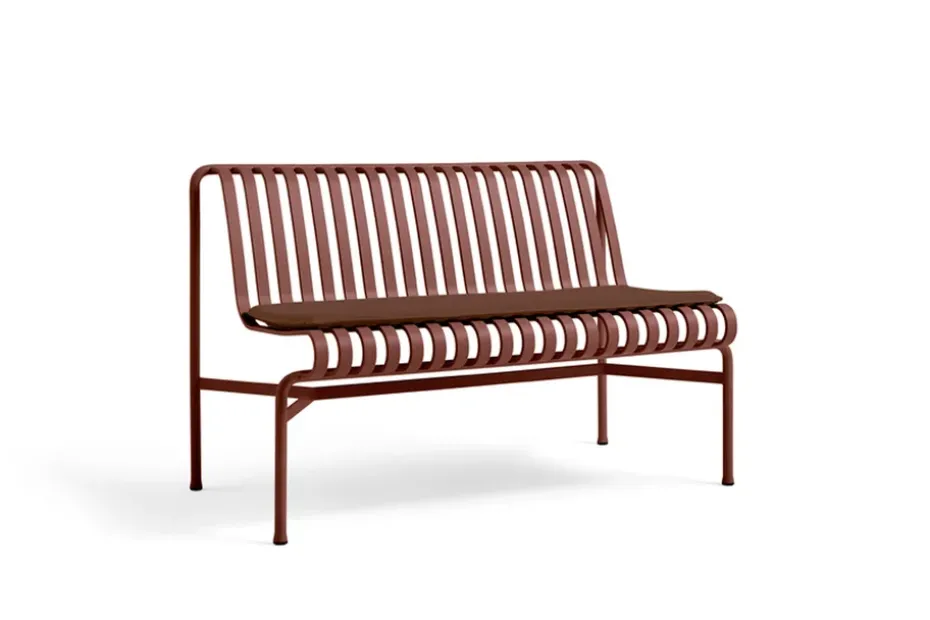 Banco sin reposabrazos Palissade Dining, Iron red